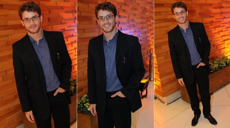 18.fev.2013 - Leonardo Miggiorin prestigiou a pré-estreia do filme "Colegas" em um shopping em São Paulo. O ator faz parte do elenco do longa