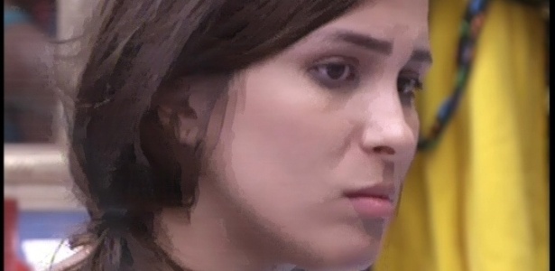 19.fev.2013 - Kamilla reclama para André e Fernanda sobre voto recebido de Anamara para o paredão