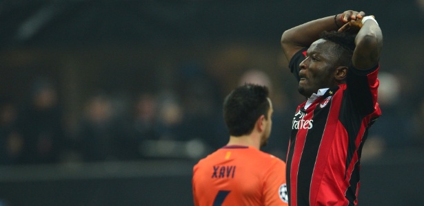Muntari foi o autor do segundo gol do Milan na vitória por 2 a 0 sobre o Barcelona - Giuseppe Cacace/AFP