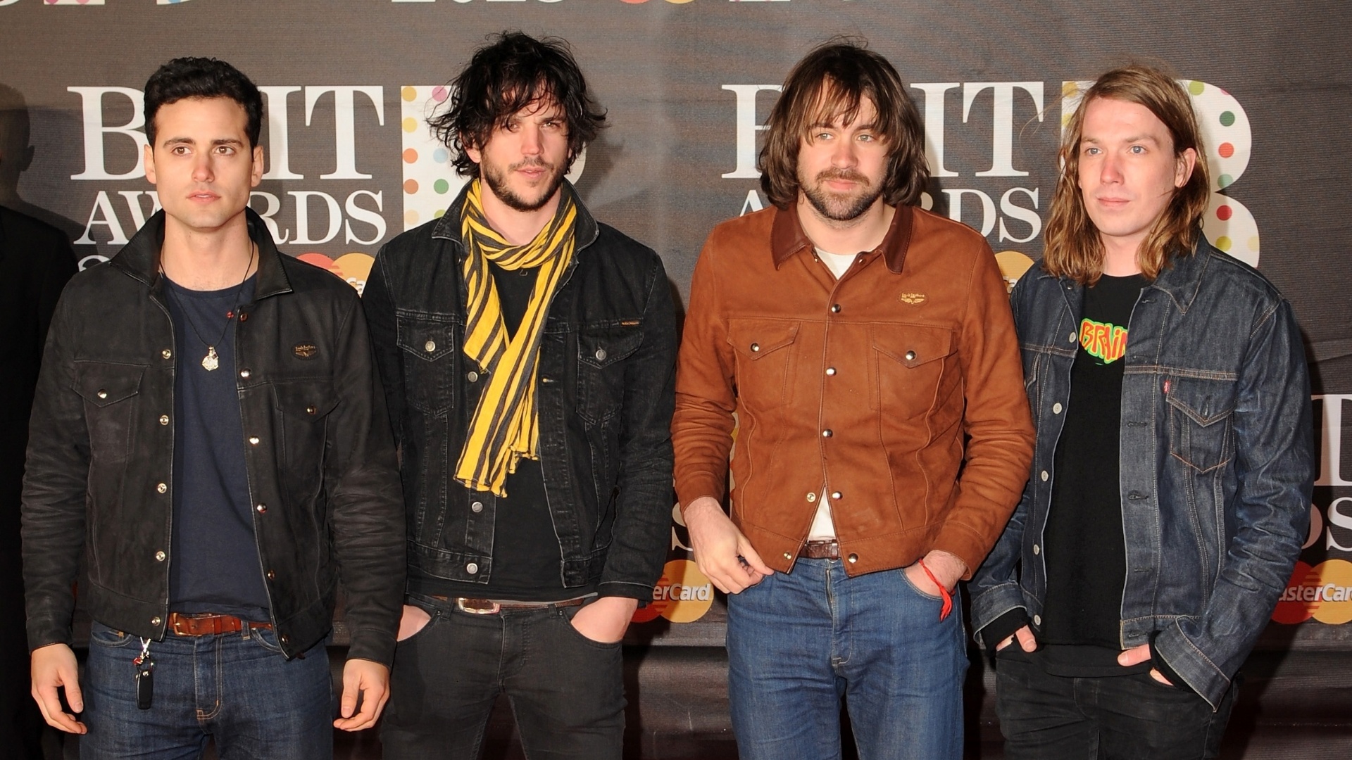20.fev.2013 - Os roqueiros da banda The Vaccines  prestigiaram o Brit Awards 2013, em Londres - Getty Images