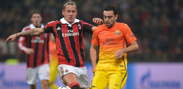 Xavi reconheceu que o Barcelona não teve bom desempenho na derrota para o Milan - Alberto Lingria/AFP