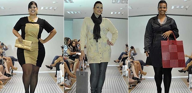 Modelos mostram looks das marcas "plus size" La Diva e Sem Preconceito durante o desfile Mulheres Reais para o Inverno 2013 - Reinaldo Canato/UOL