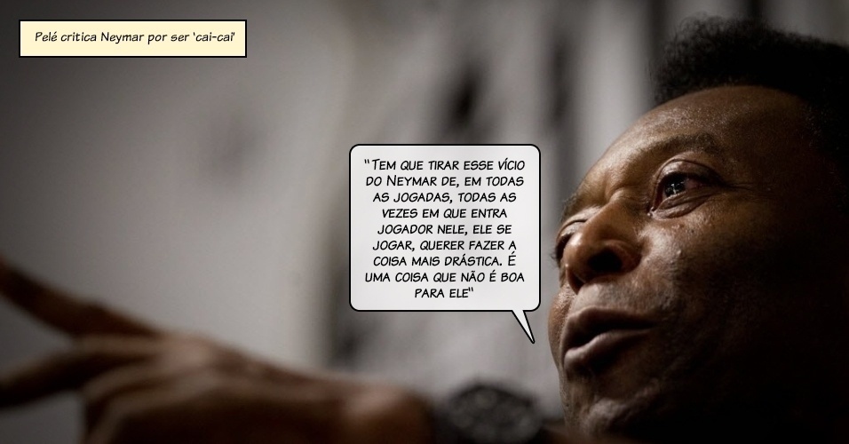 Pelé critica Neymar por ser ?cai-cai? - Ricardo Nogueira/Folhapress