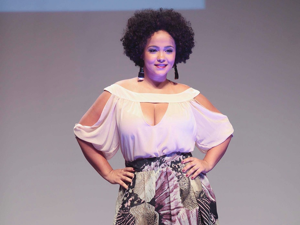 23 fev. 2013 - Durante o "Fashion Weekend Plus Size", realizado no Memorial da América Latina, a marca carioca Marri Gatô levou sua coleção para a passarela. A grife é recente: tem apenas seis meses - Rogério Cassimiro/UOL