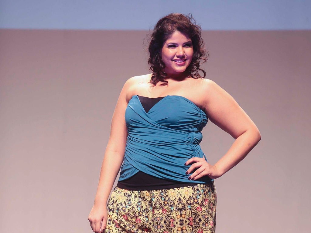 23 fev. 2013 - Durante o "Fashion Weekend Plus Size", realizado no Memorial da América Latina, a marca carioca Marri Gatô levou sua coleção para a passarela. A grife é recente: tem apenas seis meses - Rogério Cassimiro/UOL