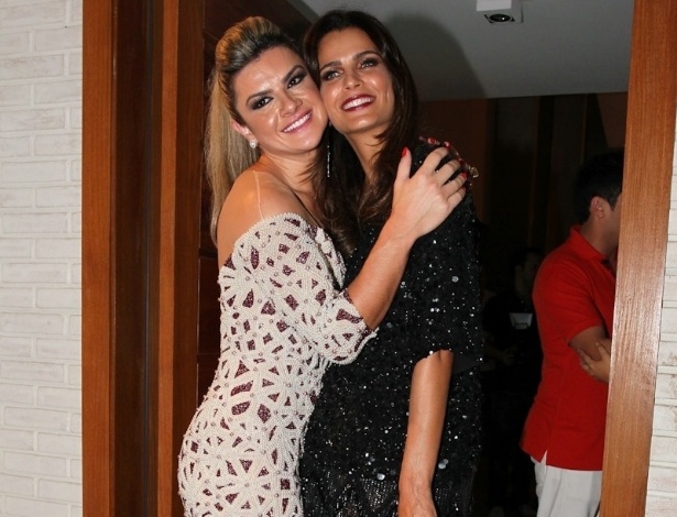 25.fev.2013 - Mirella Santos e Fernanda Motta no aniversário de 40 anos de Wellington Muniz, o Ceará do "Pânico"