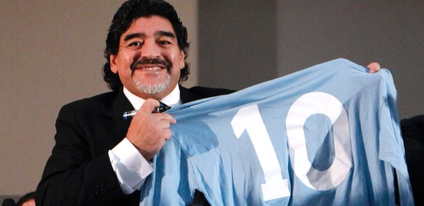 Diego Maradona participará de uma reunião no Parque São Jorge com Andrés e Romário - Ciro De Luca/Reuters