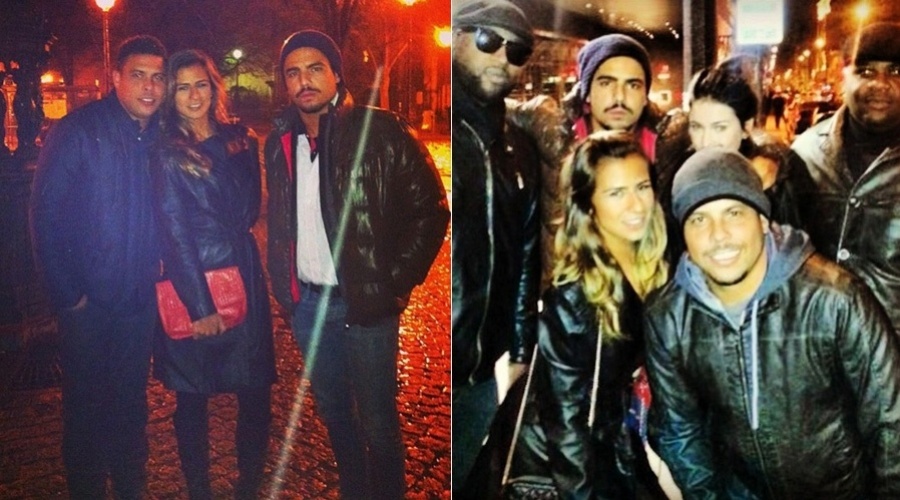 26.fev.2013 - Ronaldo e a namorada, a DJ Paula Morais, passearam por Paris, França. As imagens do passeio foram divulgadas pela DJ