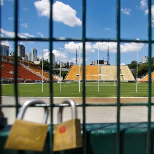 Corinthians informou que nem mesmo a TV terá permissão para entrar no Pacaembu para o duelo contra o Millonarios - Fernando Donasci/UOL