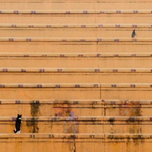 27.fev.2013 - Pacaembu com as arquibancadas vazias para o jogo entre Corinthians e Millonarios - Joel Silva/ Folhapress