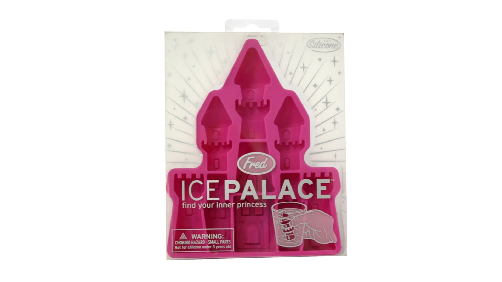 Essa forma de gelo em forma de castelo de princesa é para alegrar as meninas sonhadoras. Esta à venda na loja Coletivo Amor de Madre (coletivoamordemadre.com). Preço sob consulta - Divulgação