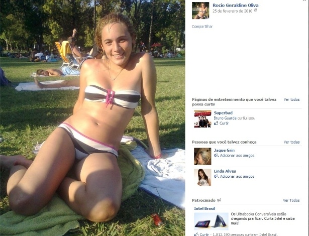 Namorada de Maradona, argentina de 22 anos apresenta belo corpo em foto postada nas redes sociais - Reprodução/Facebook