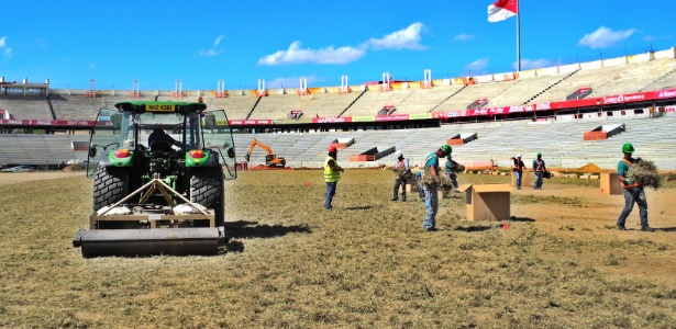 Internacional espera que em 120 dias o gramado fique totalmente pronto para receber partidas