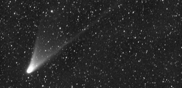 O cometa Panstarrs poderá ser observado a olho nu nos primeiros dias de março no hemisfério Norte - Terry Lovejoy/Reprodução 