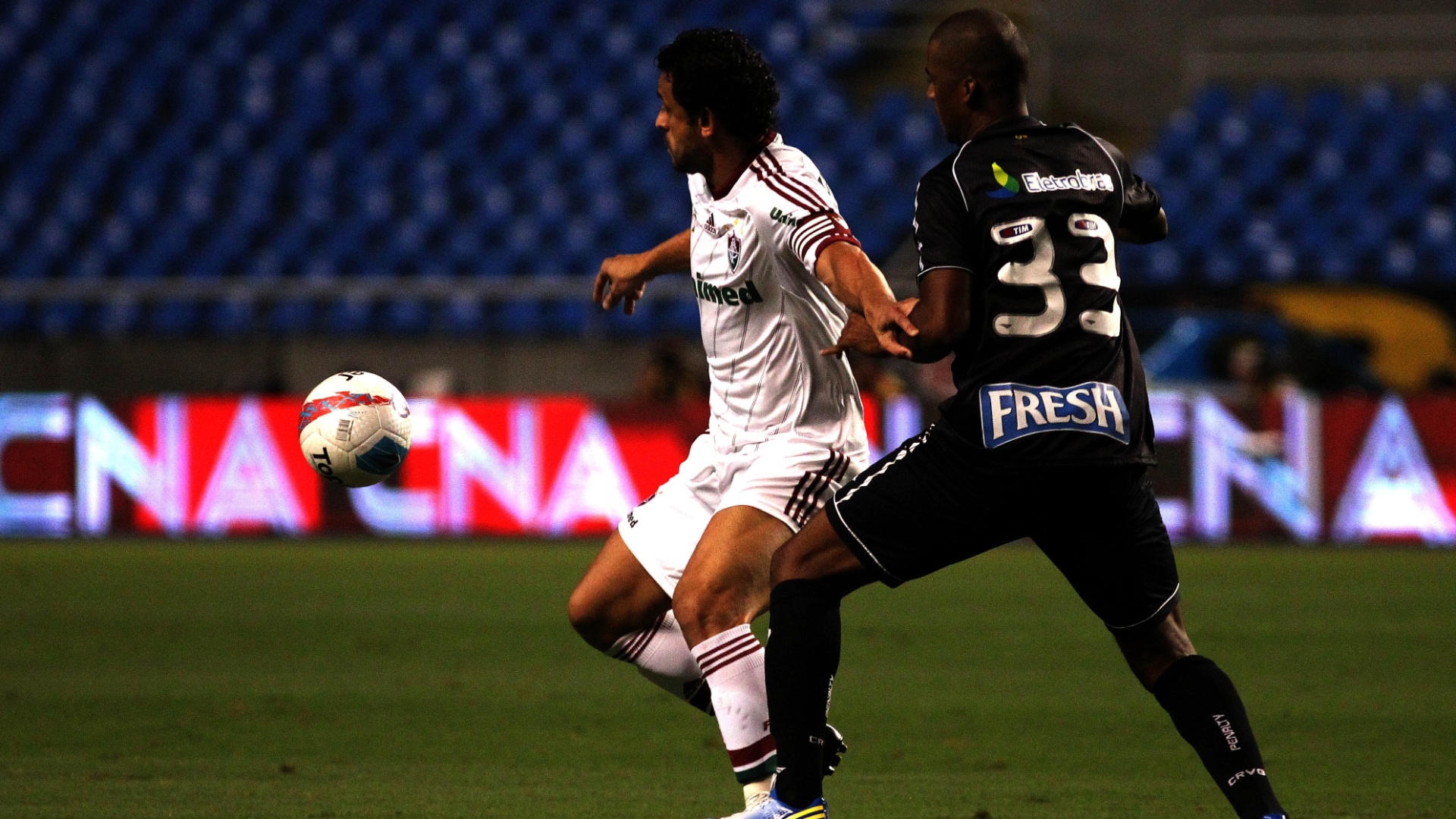 Atacante Fred, do Fluminense, durante o jogo contra o Vasco no Engenhão - NELSON PEREZ/FLUMINENSE F.C./Divulgação