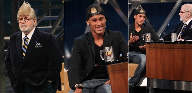 Neymar participa da gravação do primeiro programa do ano do Jô em São Paulo