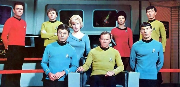 Elenco da terceira temporada da série de ficção científica "Star Trek", nos anos 60 - Divulgação