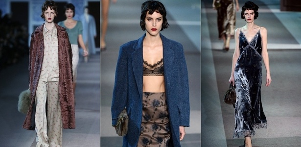 Modelos apresentam looks da Louis Vuitton para o Inverno 2013 durante a semana de moda de Paris - AP/AFP/AFP