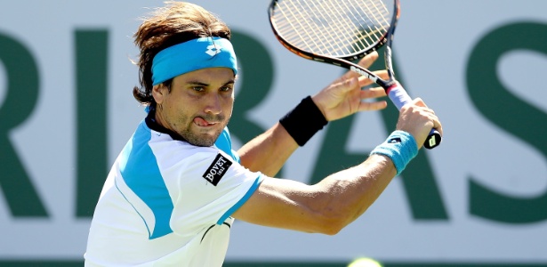 Ferrer rebate na derrota para Kevin Anderson, no Masters 1000 de Indian Wells, nos EUA - Matthew Stockman/Getty Images/AFP