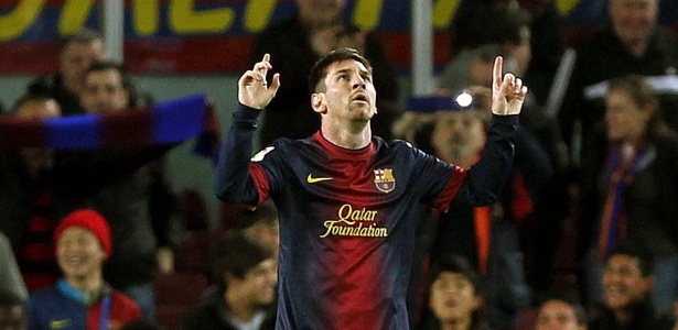 Messi comemora a marcação do seu histórico gol contra o Deportivo La Coruña - Toni Albir/EFE