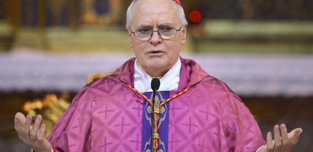 O cardeal brasileiro dom Odilo Scherer conduz missa em Roma - Gabriel Bouys/AFP