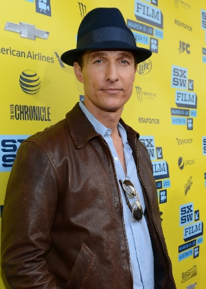 O ator Matthew McConaughey posa para fotos no SXSW (South By Southwest) em Austin, no Texas - Getty Images