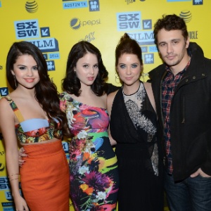 Elenco do filme "Spring Breakers": Selena Gomez, Rachel Korine, Ashley Benson e James Franco