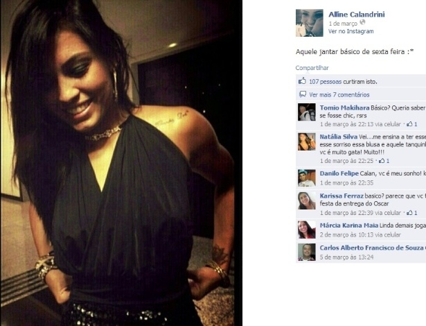 Calan era considerada uma das musas do time feminino do Santos. Atualmente ela defende o Centro Olímpico - Reprodução Facebook