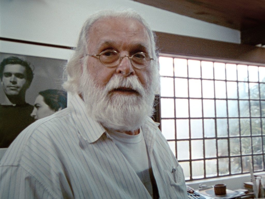 Cena do documentário "Francisco Brennand", dirigido por Mariana Fortes. O longa apresenta a vida artística do escultor e pintor recifense Francisco Brennand, com base em diários que abordam as seis últimas décadas de vida do artista de 85 anos. - Divulgação / Espaço Filmes