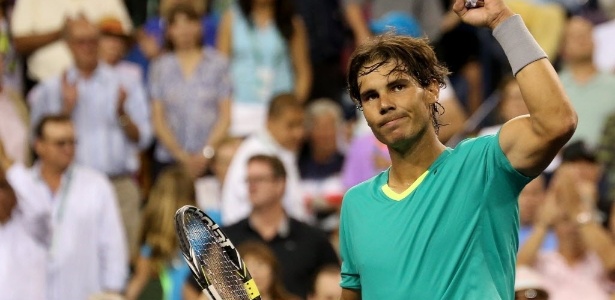 Rafael Nadal comemora triunfo: sensação que volta a ser rotina em 2013  - Stephen Dunn/Getty Images/AFP