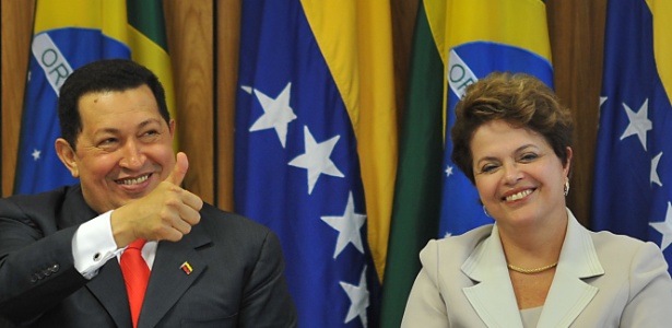 Em sua última visita ao Brasil, Hugo Chávez reuniu-se com a presidente Dilma Rousseff no Palácio do Planalto, em Brasília - Antônio Cruz/ABr