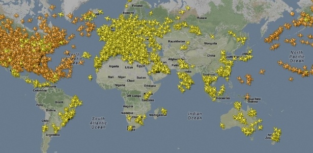 Site monitora tráfego aéreo mundial em tempo real; veja 