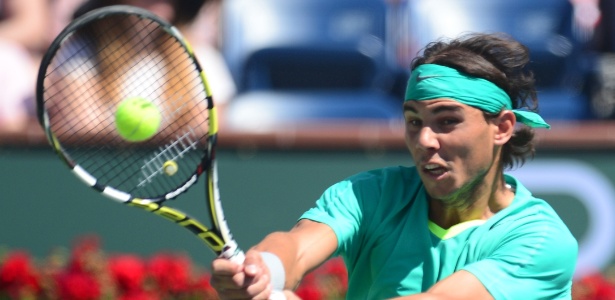 Na semifinal do Masters de Indian Wells, Nadal fez 2 sets a 0 em Berdych  - AFP PHOTO/Frederic J. BROWN