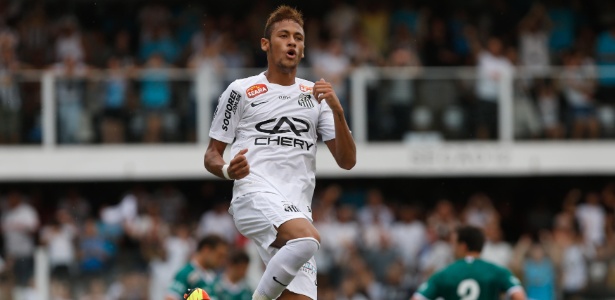 Neymar deu assistência para o gol de André contra o Guarani, neste sábado - Luiz Fernando Menezes/Fotoarena/Estadão Conteúdo