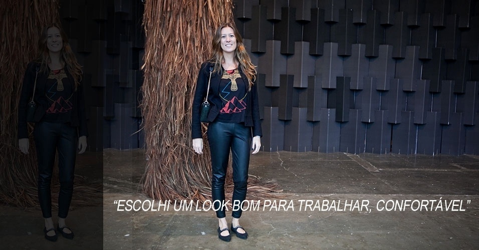 18 mar. 2013 - Ana Elisa Victor, 33, trabalha para a marca Animale. Ela usa sapatilhas FYI, calça Zara, camiseta Urban Outfitters, casaco Mixed e bolsa Givenchy - Patrícia Araújo/UOL