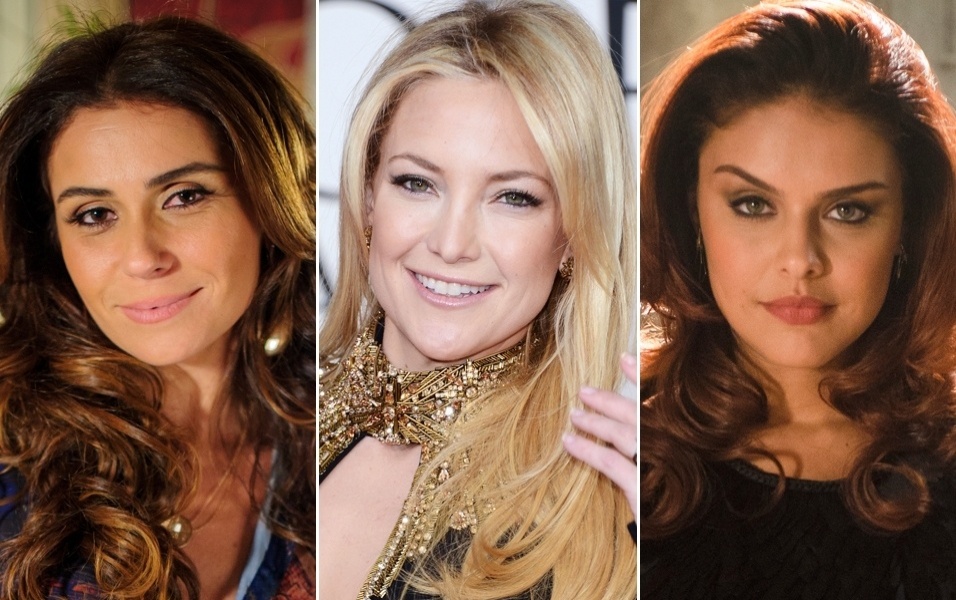 Giovanna Antonelli, Kate Hudson e Paloma Bernardi: cores de outono - Alex Carvalho e Rapahel Dias/TV Globo | Getty Images | Montagem/UOL
