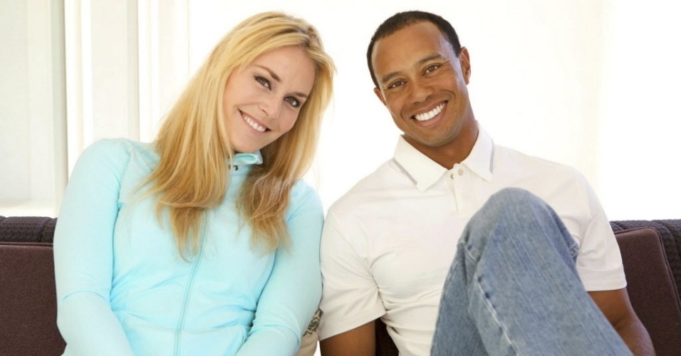 Lindsay Vonn e o golfista Tiger Woods, ex-número um do mundo, assumiram em março de 2013 que estão namorando