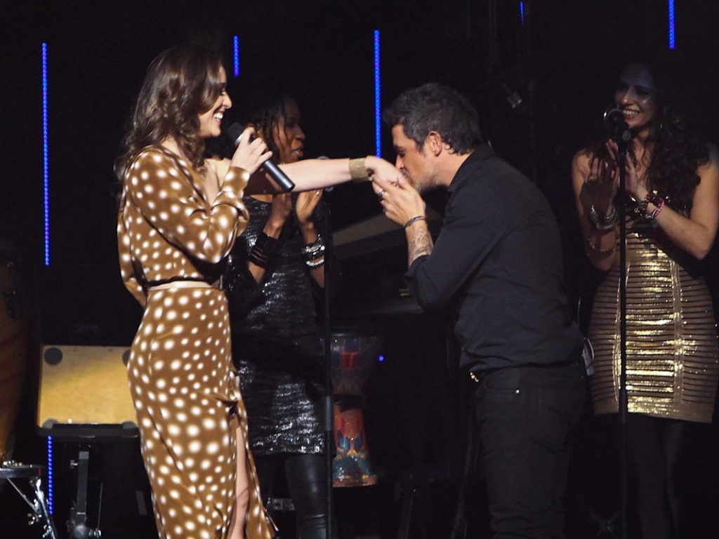 18.mar.2013 - O cantor espanhol Alejandro Sanz se apresenta no Credicard Hall, em São Paulo - Foto Rio News