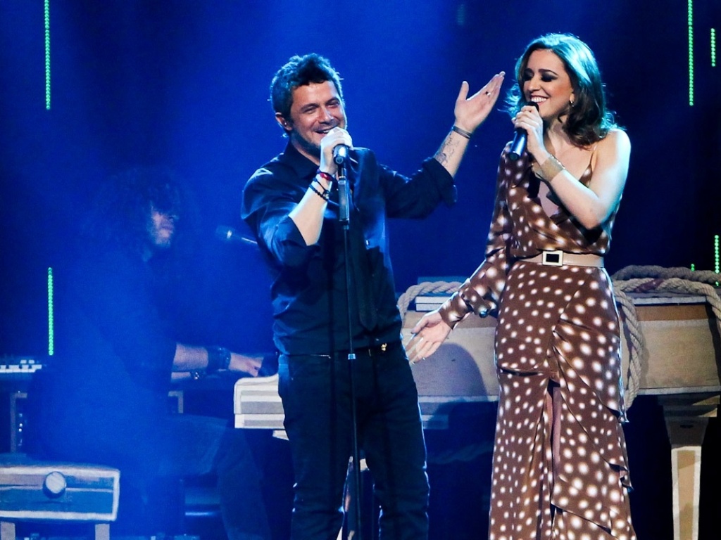 18.mar.2013 - O cantor espanhol Alejandro Sanz se apresenta no Credicard Hall, em São Paulo - Foto Rio News
