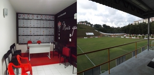 Nova sala de imprensa do estádio Barradão tem visão privilegiada dos campos - Divulgação