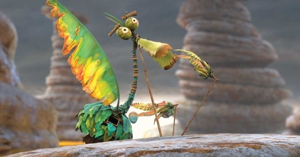 Cena da animação "Os Croods", de Chris Sanders. No filme, um homem das cavernas precisa enfrentar aventuras para achar um novo lar para a família. O longa conta com exibição em 3D e vozes de Emma Stone e Nicolas Cage - Divulgação / FOX