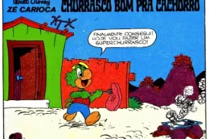 Zé Carioca em painel da HQ "Churrasco Bom Pra Cachorro", de Renato Canini - Reprodução