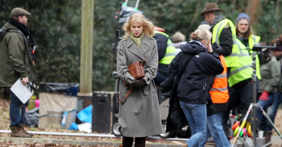 22.mar.2013 - A atriz Nicole Kidman no set de filmagem do filme 