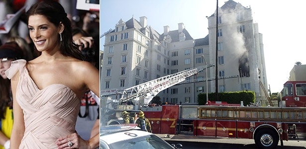Apartamento em chamas da atriz Ashley Greene que pegou fogo na sexta-feira (22), em Los Angeles