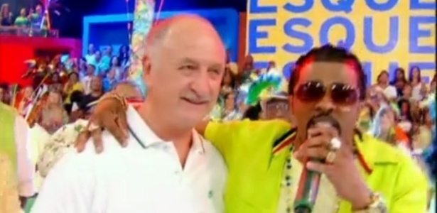 Felipão se acanha no samba em programa da Globo