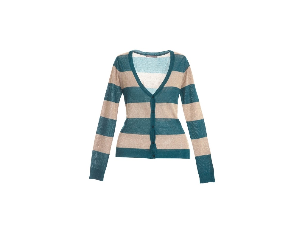 Cardigã listrado; R$ 99,90, na Siberian (www.siberian.com.br) - Divulgação