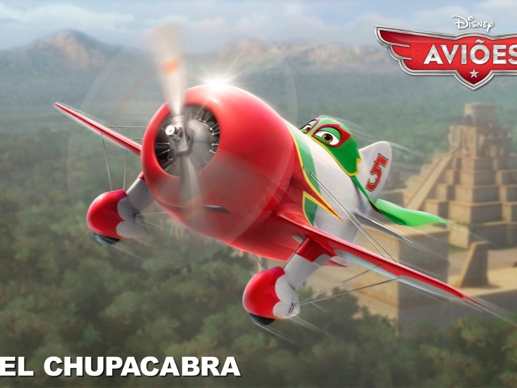 El Chupacabra (voz de Carlos Alazraqui) é uma lenda no México. Alimentado por sua paixão por corridas, este Casanova de capa é qualquer coisa menos discreto. Derivado de "Carros", "Aviões" da Disney deve estrear no Brasil no dia 13 de setembro em cópias 3D. O filme, porém, não tem a participação da Pixar. - Divulgação / Disney