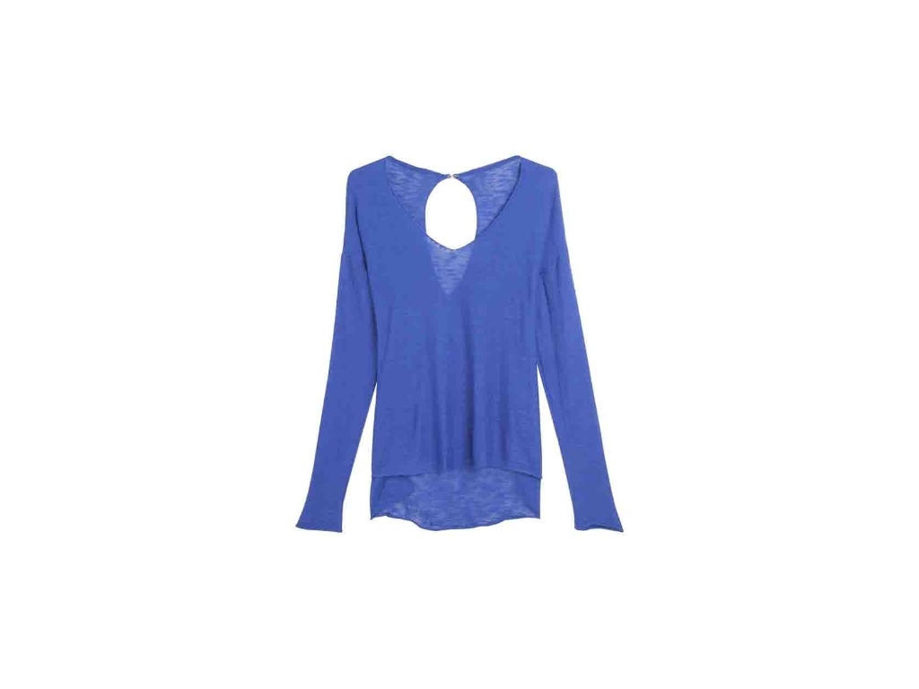 Malha mullet em tricô com decote nas costas; R$ 588, na Bo.Bô (www.bobo.com.br) - Divulgação