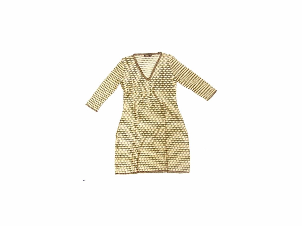 Vestido estampado de tricô; R$ 489, na Cavendish (www.cavendish.com.br) - Divulgação