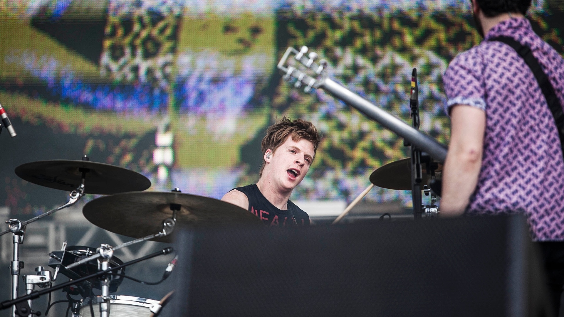 31.mar.2013: Foals, banda de Oxford, na Inglaterra, toca no palco Butantã - Leonardo Soares/UOL